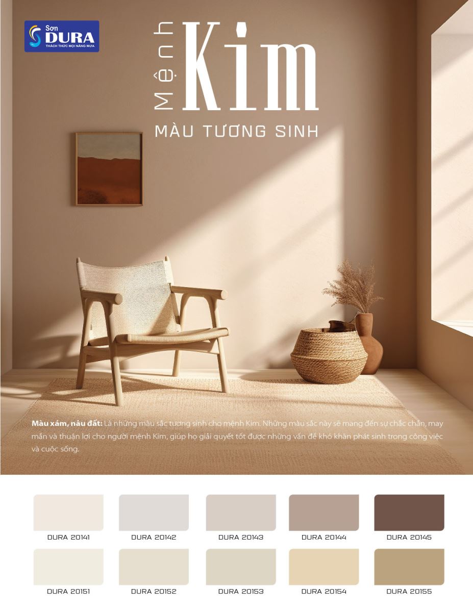 mệnh kim sơn nhà màu gì 