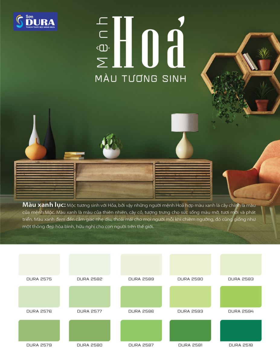màu tương sinh của người mệnh Hoả