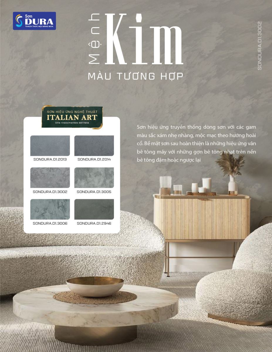 bảng màu sắc phỏng thuỷ cho người mệnh kim