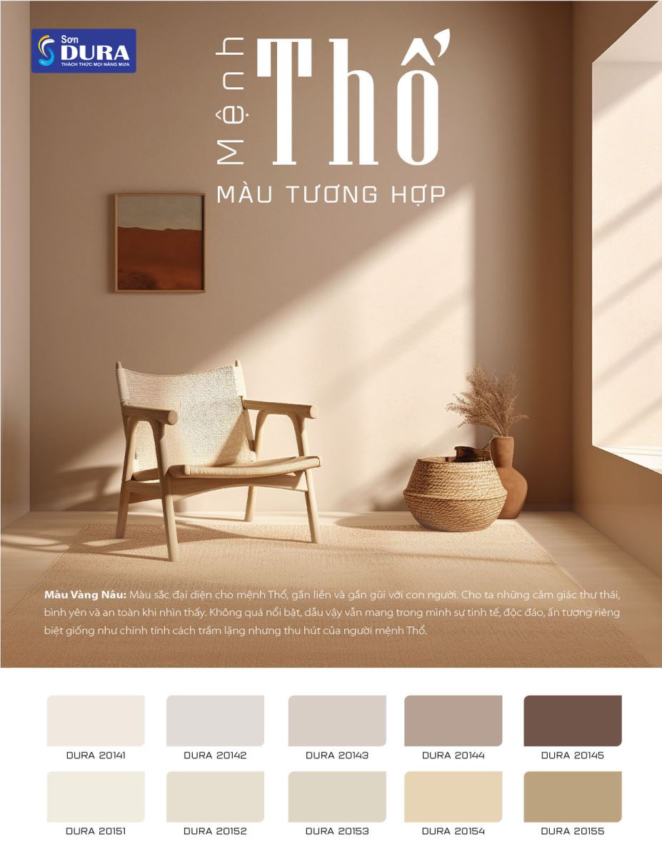 mệnh thổ sơn nhà màu gì 
