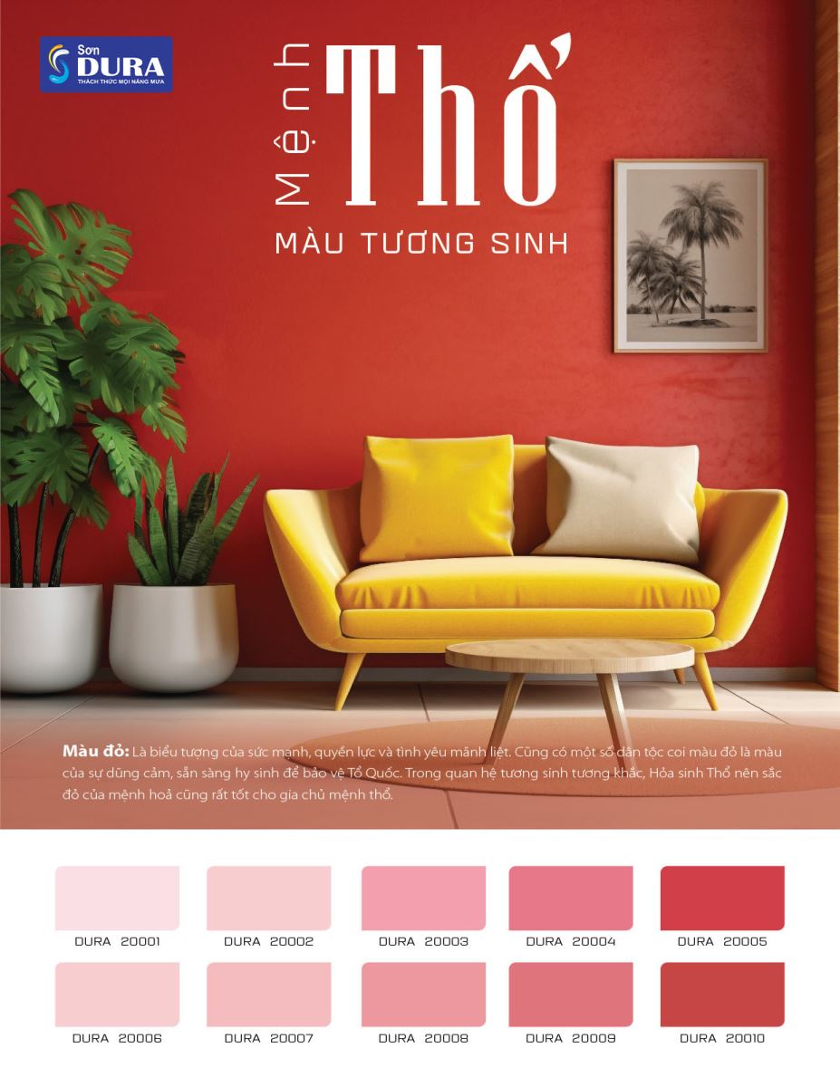 Mệnh thổ sơn nhà màu gì