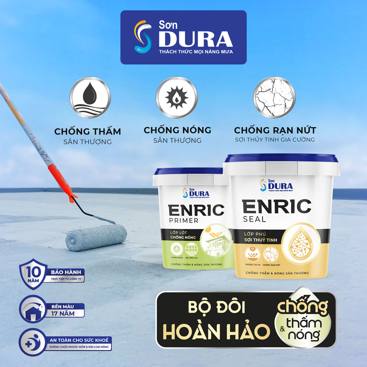 Bộ đôi hoàn hảo chống thấm & nóng sân thượng 